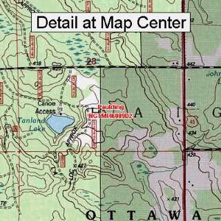   Topographic Quadrangle Map   Paulding, Michigan (Folded/Waterproof