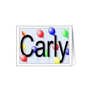 Carlys Birthday Invitation, Party Balloons Card Toys 