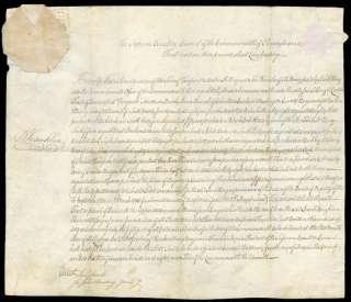 BENJAMIN FRANKLIN   LAND GRANT SIGNED 05/24/1787  