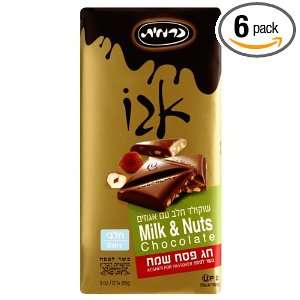 Carmit Chocolate Bar,Milk & Nuts, 3. Ounce (Pack of 6)  