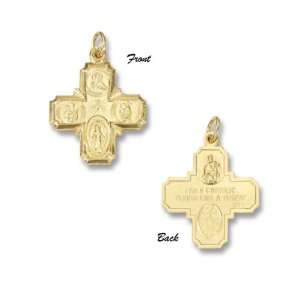  Confirmation Sterling Silver 4 Way Medal 1/2 inch Jewelry