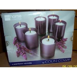 Colin Cowie 6 pack of Amethyst glass votive holders with 