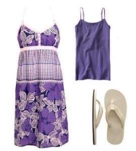 NWT Aeropostale lot Sun Dress Cami Sandal Purple Medium  