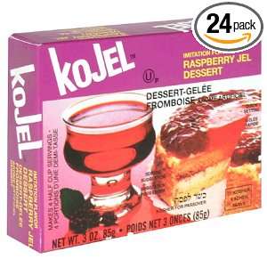 Kojel Dessert Jells, Raspberry, 3 Ounce (Pack of 24)  