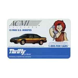  Collectible Phone Card 15m Thrifty Car Rental Promotion 
