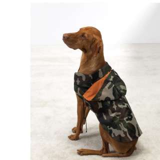 DOGS CLOTHING GREEN CAMO DOG Rain Coat Jacket hood *XS  