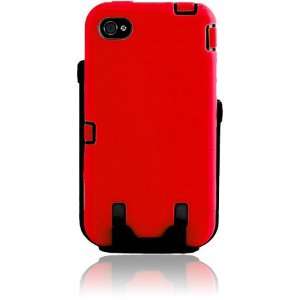   Protector Case + Holster Clip with Rotatable Clip Combo   Black/Red