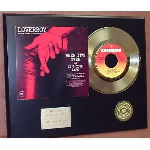 Loverboy 24kt 45 Gold Record & Original Sleeve Art LTD Edition Display 