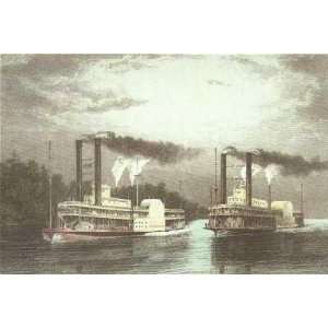 Mississippi Steamboats on Mississippi    Print