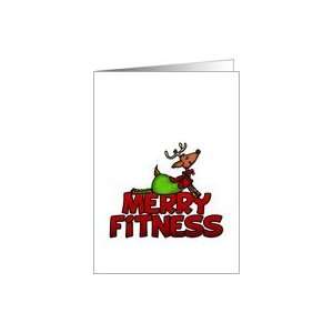  Merry Fitness   Yoga   Reindeer in Cobra Posture Card 