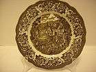 Royal Staffordshire STRATFORD STAGE 6 7/8 Bread Plate, Brown, Made in 