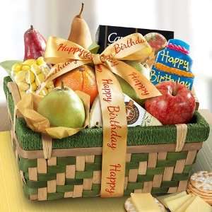 Happy Birthday Savory and Sweet Fruit Basket  Grocery 