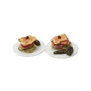 Miniature 2 Pc. Club Sandwich Plate Set sold at Miniatures  