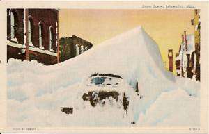 Snow Scene Ishpeming MI Postcard  