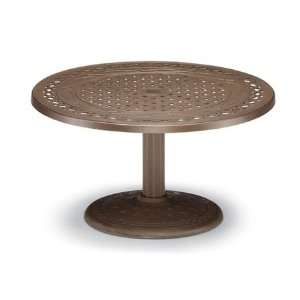   Round Metal Patio Chat Table Textured Graphite Patio, Lawn & Garden