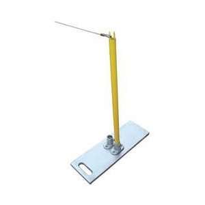 Industrial Grade 10K034 Single Stanchion, Permanent, Yellow, 40In H