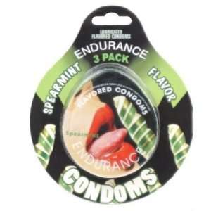  Spearmint Endurance Condoms 3 pack, From Hott Products 