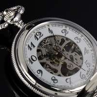   Plain Polished Quartz Pocket Watch Mens Watches Chain Gift USPS Nicety