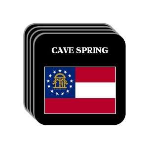  US State Flag   CAVE SPRING, Georgia (GA) Set of 4 Mini 