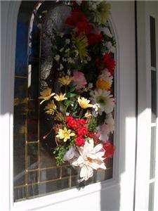 Spring silk flowered wreath http//www.auctiva/stores/viewstore 