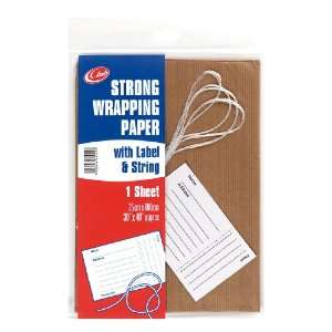  Strong Brown Wrapping Paper With Label and String Office 