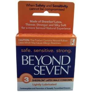   Beyond Seven   Latex Lubricated Condom, 3 Pack
