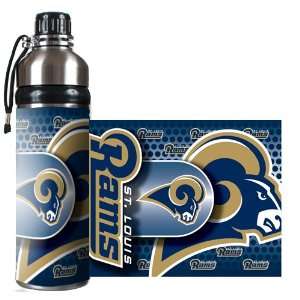 St Louis Rams   NFL 24oz Stainless Steel Water Bottle with 