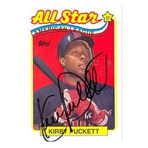 Kirby Puckett Autograph/Signed 1988 Topps Card  Sports 