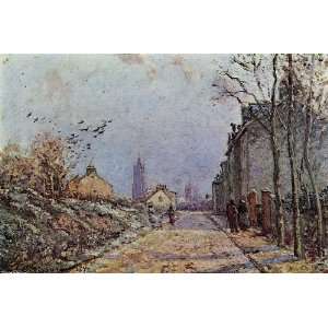   Camille Pissarro   24 x 16 inches   Street. Snow Effect Home