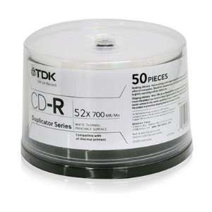    Selected CD R 700MB 52x white 50pk By TDK Electronics Electronics