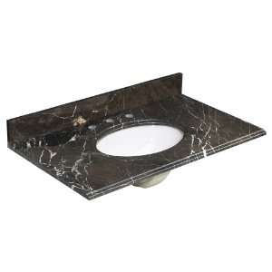 Foremost HG37228DE Heritage 37 Inch Marble Vanity Top, Dark Emperador