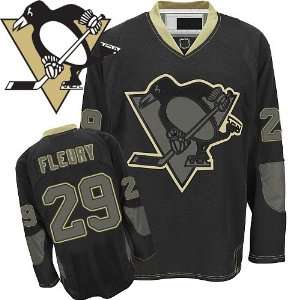 Pittsburgh Penguins Black Ice Jersey Marc André Fleury Hockey Jersey 