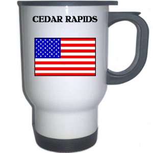  US Flag   Cedar Rapids, Iowa (IA) White Stainless Steel 