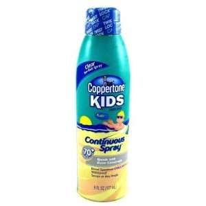  Coppertone SPF#70+ Continuous Spray Clear Kids 6 oz. (Case 