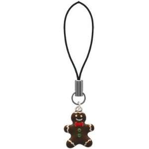  Gingerbread Boy Silver Plated Cell Phone Charm Arts 