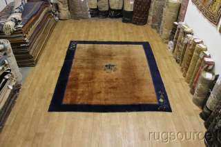   Antique Square Art Deco 8x9 Nichols Chinese Oriental Area Rug Carpet