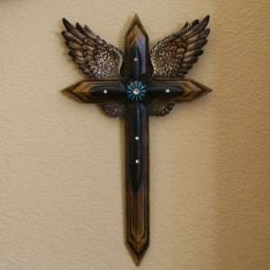  Katwalk Divaz Fashion Wall Cross and Wings Decor Home 