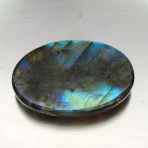 Natural Top Quality Gemstone 45.25ct Oval Cabochon Blue Labradorite 