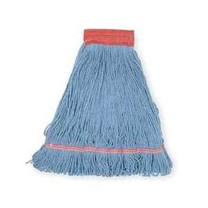  Tough Guy 1TYX9 Wet Mop, Antimicrobial, Large, Blue