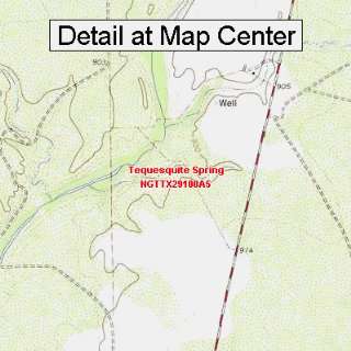   Map   Tequesquite Spring, Texas (Folded/Waterproof)