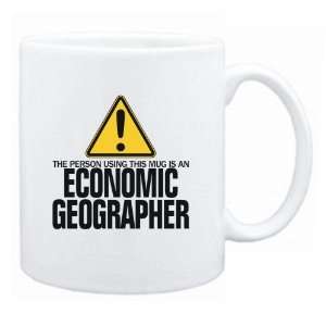 New  The Person Using This Mug Is A Economic Geographer  Mug 