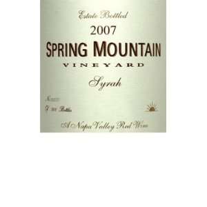  2007 Spring Mountain Vineyard Syrah Napa Valley 750ml 