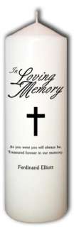 Personalized In Loving Memory Memorial Candle   Wedding  