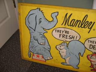  store display sign 1960s cartoon animal,monkey circus elephant  