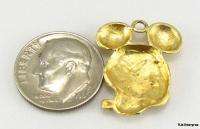 Disney MICKEY MOUSE CHARM   10k Gold Cartoon Pendant  