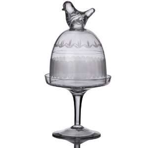  Glass Bird Footed Cup Cake Stand