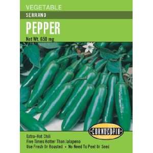  Pepper Serrano Chili Seeds Patio, Lawn & Garden