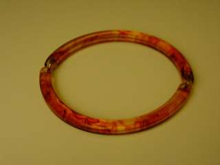   Rare Bakelite Catalin Bracelet Faux Tortoise Shell Brass Small Tested
