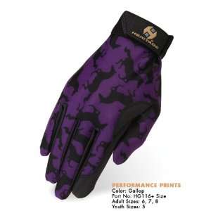  Heritage Gloves Performance Prints   Gallop   Lds 6 