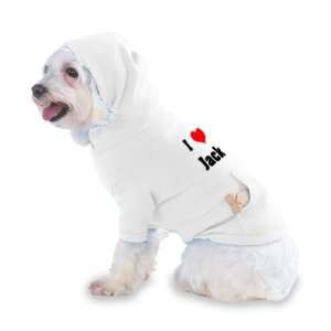  I Love/Heart Jack Hooded T Shirt for Dog or Cat LARGE 